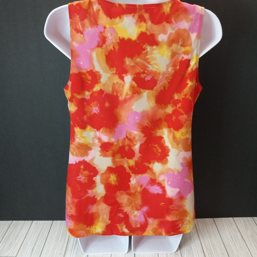 LOFT Floral Ruffle Tank Top - Picture 3 of 7